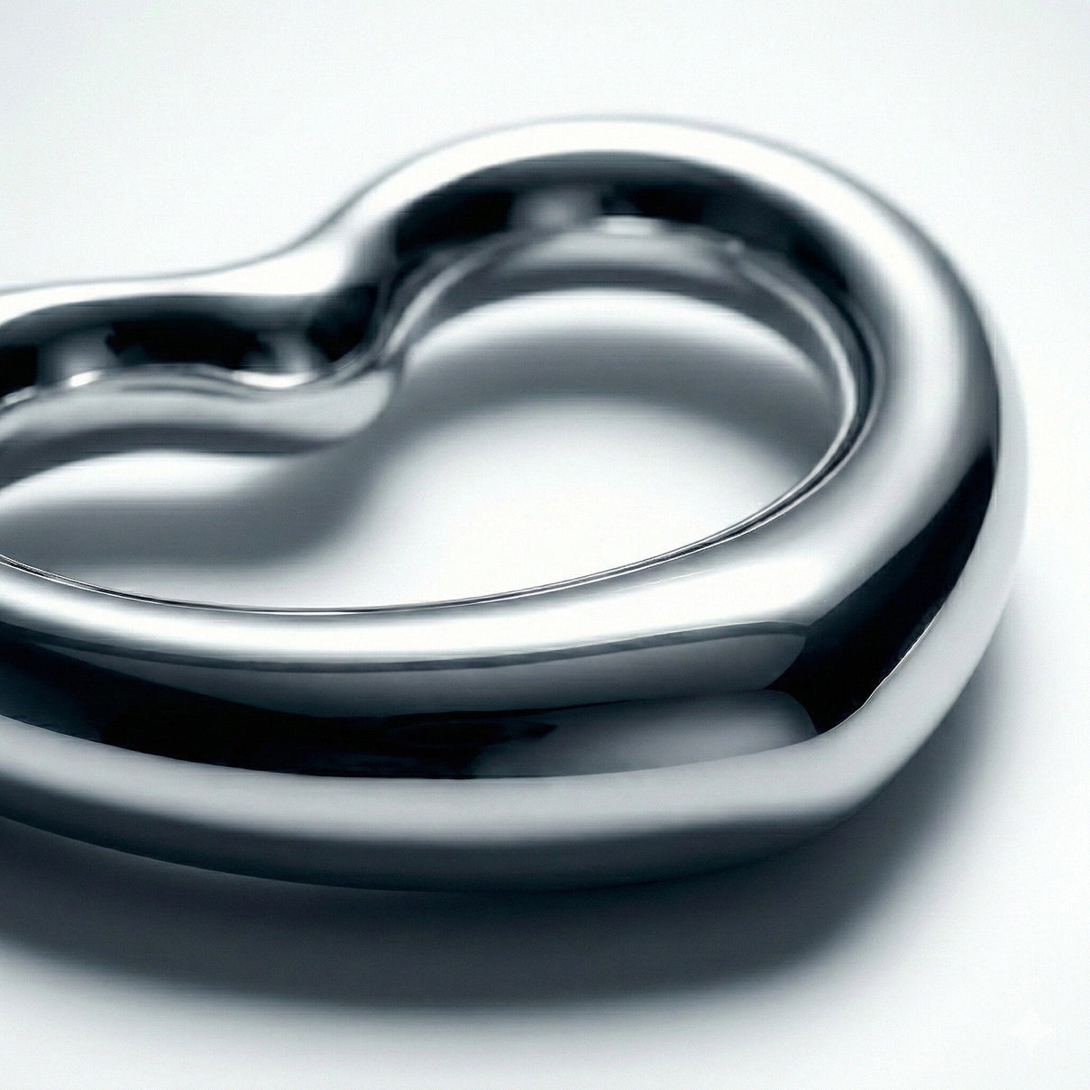 18K White Gold 12mm x 14mm Heart Slider Pendant 7344172 3