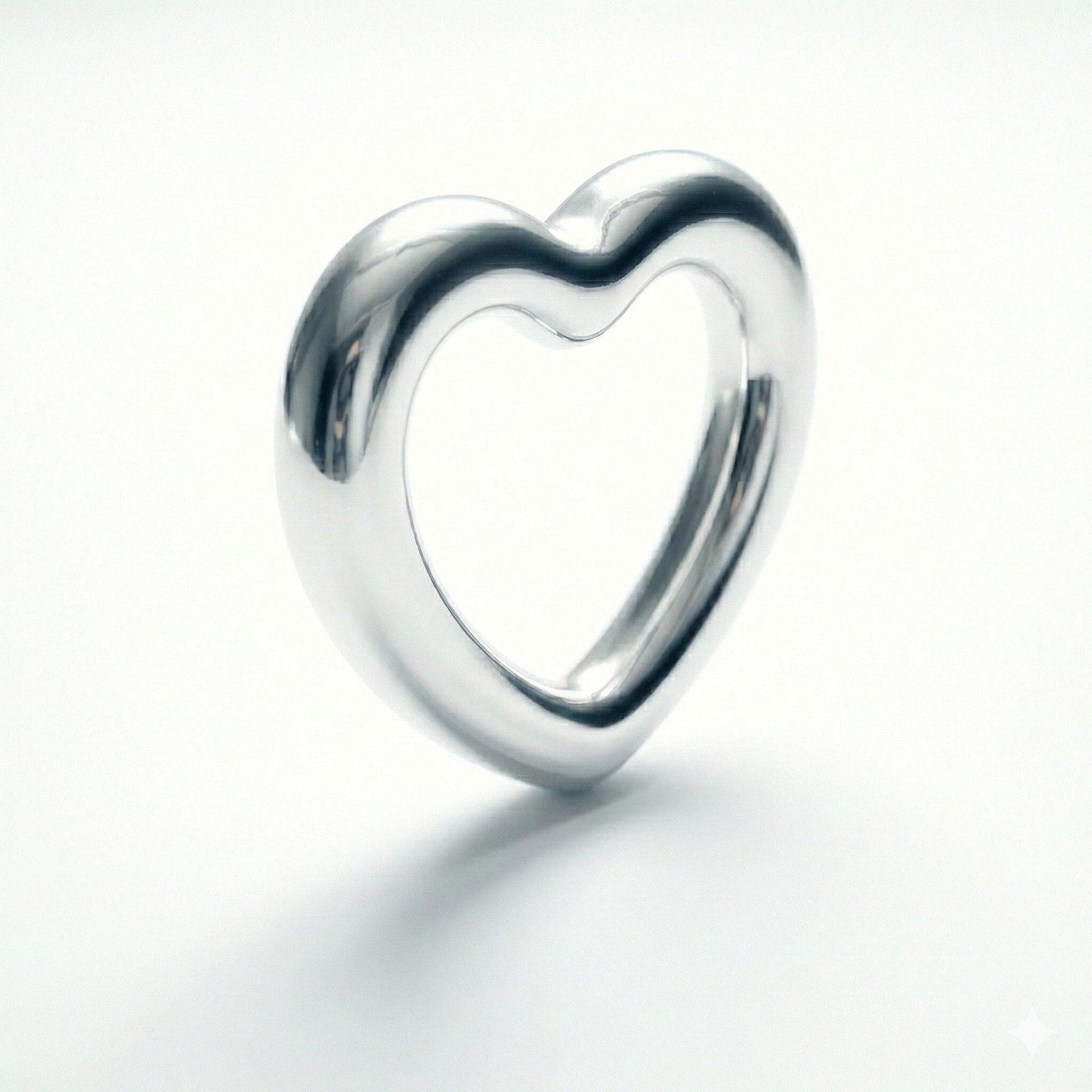 18K White Gold 12mm x 14mm Heart Slider Pendant 7344172 4