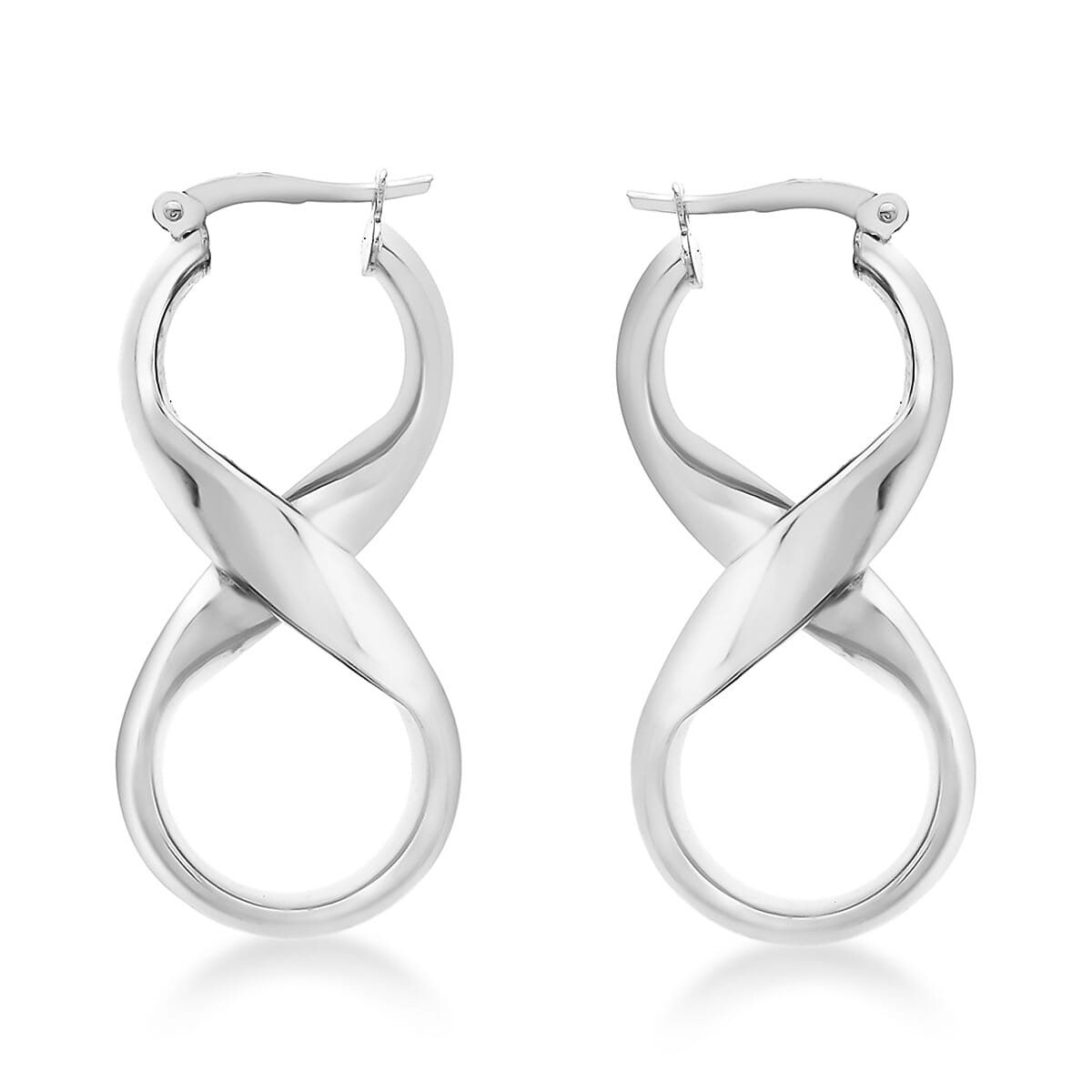 18K White Gold Infinity Creole Earrings 7190218 0