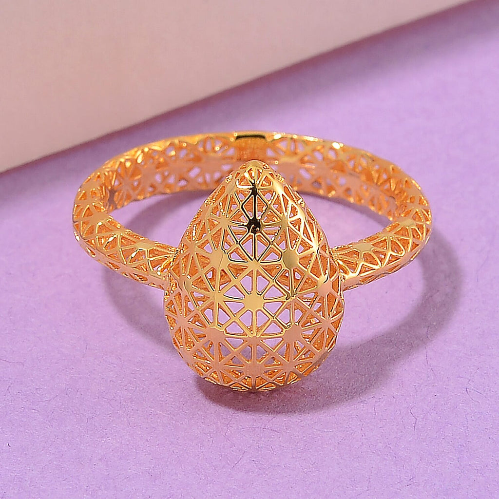 LUCY Q - Drip Collection Ring in 18K Vermeil Yellow Gold Plated Sterling Silver