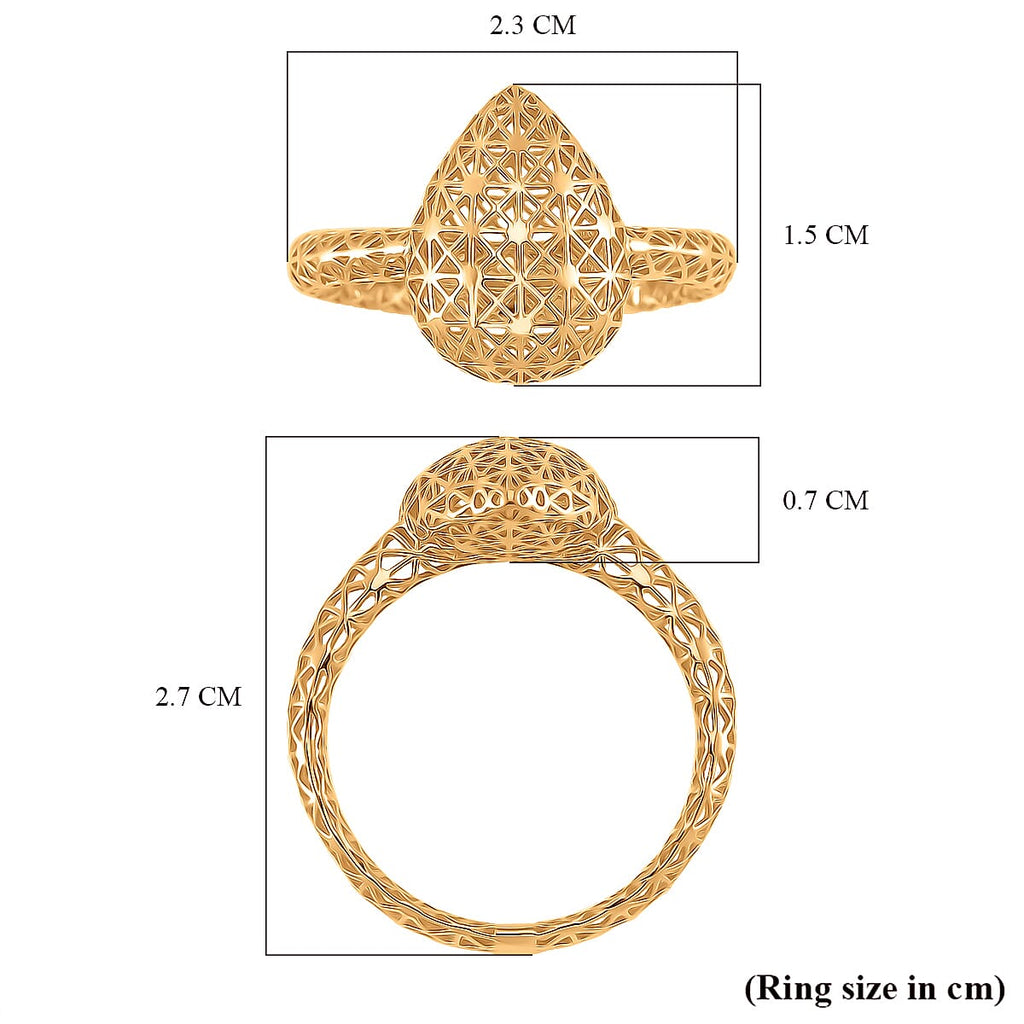 LUCY Q - Drip Collection Ring in 18K Vermeil Yellow Gold Plated Sterling Silver