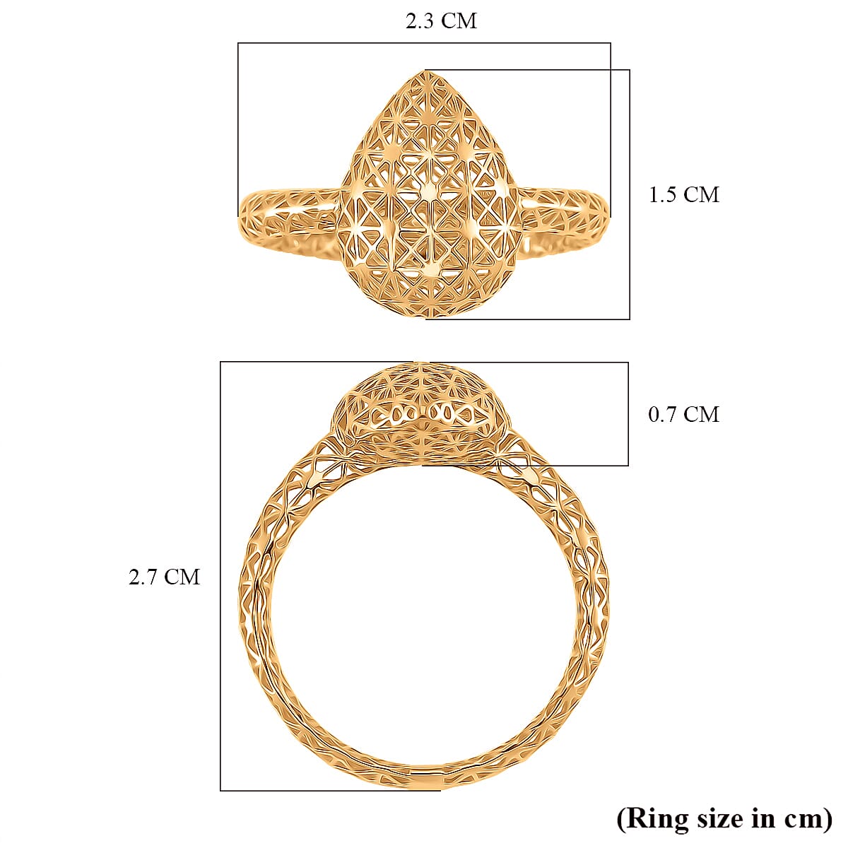 LUCY Q - Drip Collection Ring in 18K Vermeil Yellow Gold Plated Sterling Silver 8024744 5