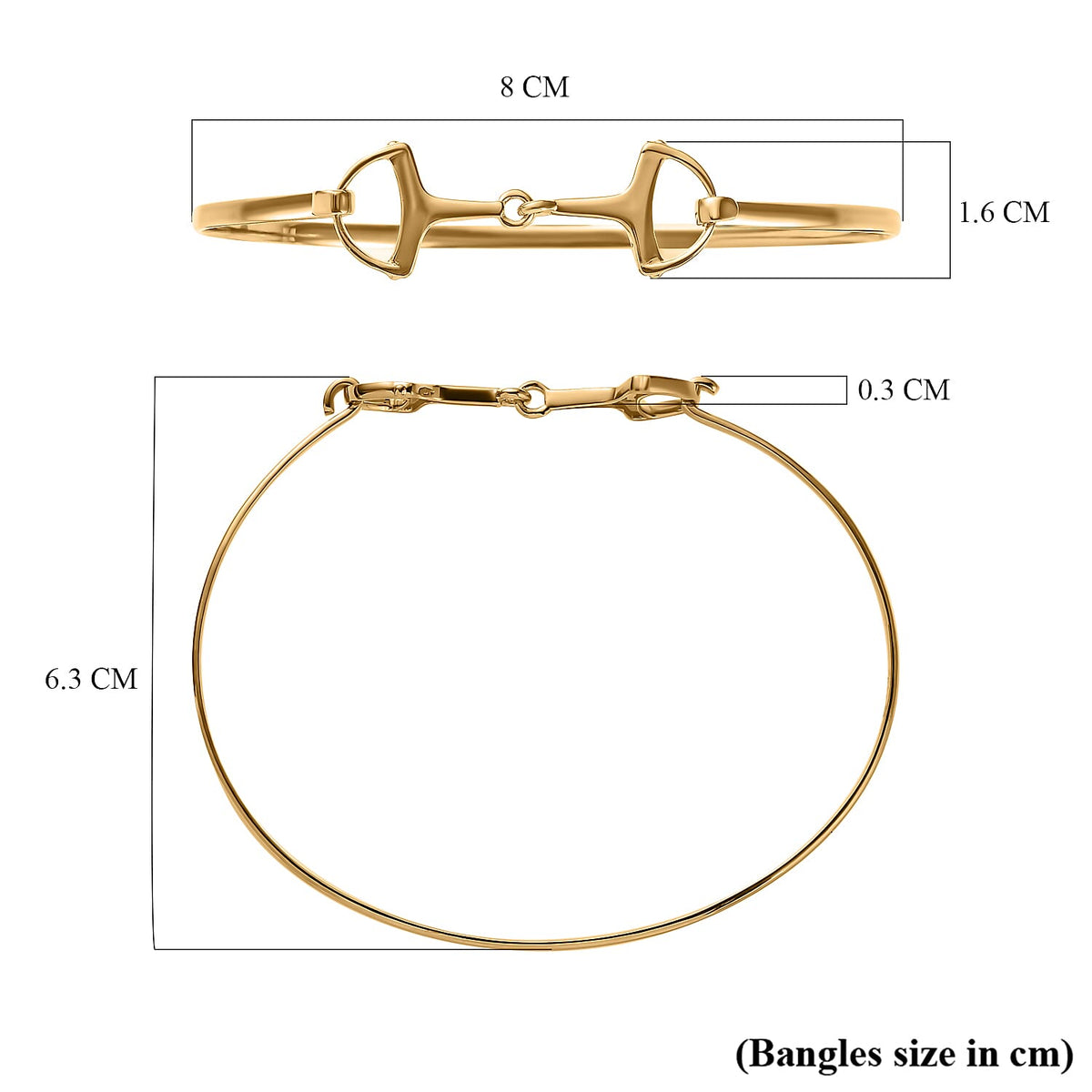 Rachel Galley - Snaffle Bangle (Size - 7.5) in 18K Vermeil Yellow Gold Plated Sterling Silver 7656112 6