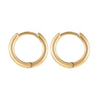 18K YG Vermeil Sterling Silver J Hoop Half Hoop Earring