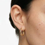 18K Yellow Gold  Earring,  Gold Wt. 0.6 Gms