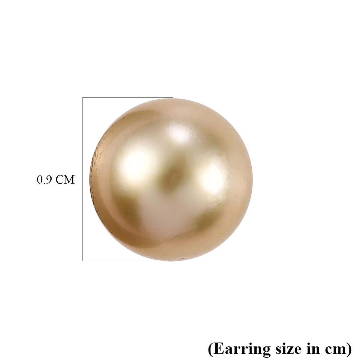 ILIANA- 18K Yellow Gold AAA Golden South Sea Pearl (8mm to 9mm) Earring With Screw Back 8017156 6