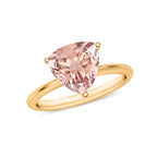 18K Yellow Gold  AAA   Morganite  Ring 1.30 ct,  Gold Wt. 5.5 Gms  1.300  Ct.