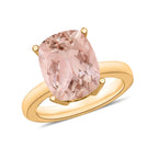 18K Yellow Gold  AAA   Morganite  Solitaire Ring 2.84 ct,  Gold Wt. 5.5 Gms  2.840  Ct.