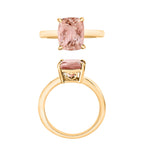 18K Yellow Gold  AAA   Morganite  Solitaire Ring 2.84 ct,  Gold Wt. 5.5 Gms  2.840  Ct.
