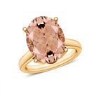 18K Yellow Gold  AAA   Morganite  Solitaire Ring 4.40 ct,  Gold Wt. 5.5 Gms  4.400  Ct.