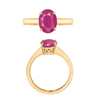 18K Yellow Gold  AAA   Mozambique Ruby  Solitaire Ring 2.60 ct,  Gold Wt. 5.5 Gms  2.600  Ct.