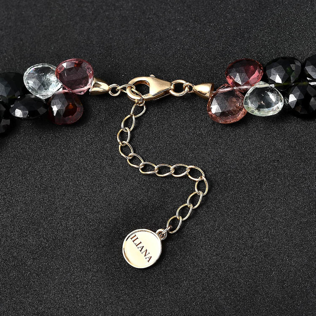 Certified &amp; Appraised 210 Ct AAA Multi-Tourmaline Necklace (Size - 18) with Lobster Clasp in 18K Yellow Gold 7690557 4