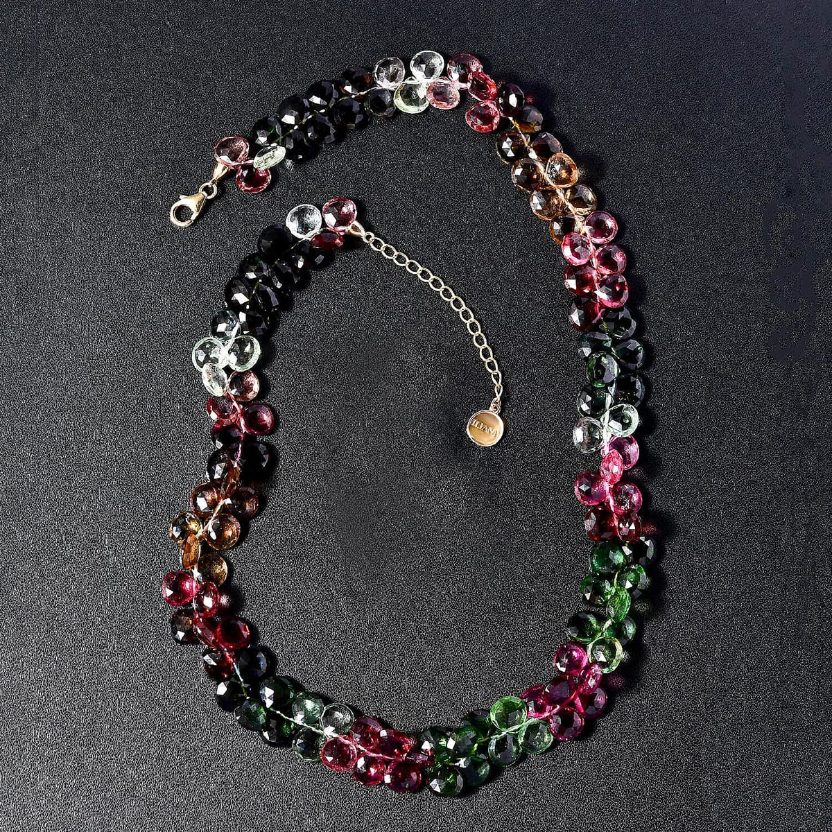 Certified &amp; Appraised 210 Ct AAA Multi-Tourmaline Necklace (Size - 18) with Lobster Clasp in 18K Yellow Gold 7690557 5