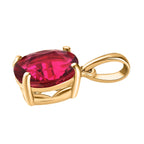18K Yellow Gold  AAA   Rubellite  Solitaire Pendant 2.50 ct,  Gold Wt. 2 Gms  2.500  Ct.