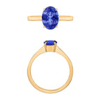 18K Yellow Gold  AAA  Tanzanite Ring 1.35 ct,  Gold Wt. 5.5 Gms  1.350  Ct.