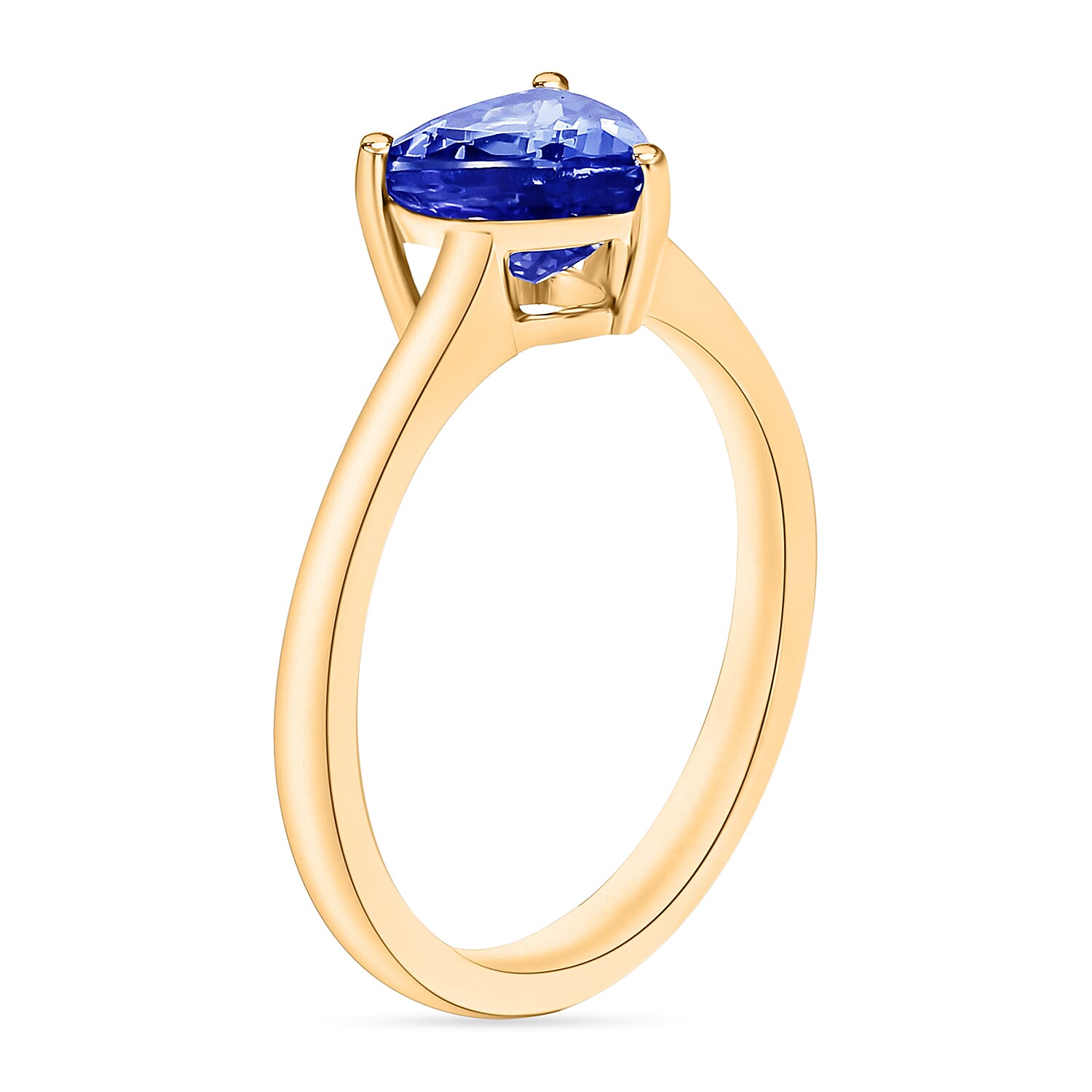 18K Yellow Gold  AAA  Tanzanite Ring 1.45 ct,  Gold Wt. 5.5 Gms  1.450  Ct. 7717137 2