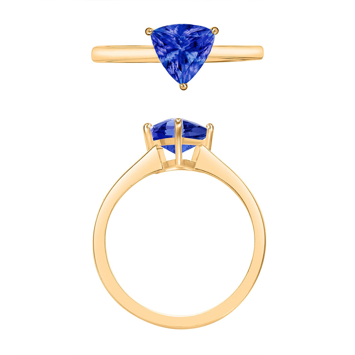 18K Yellow Gold  AAA  Tanzanite Ring 1.45 ct,  Gold Wt. 5.5 Gms  1.450  Ct. 7717137 3