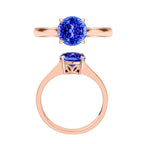 18K Yellow Gold  AAA   Tanzanite  Ring 1.45 ct,  Gold Wt. 5.5 Gms  1.450  Ct.