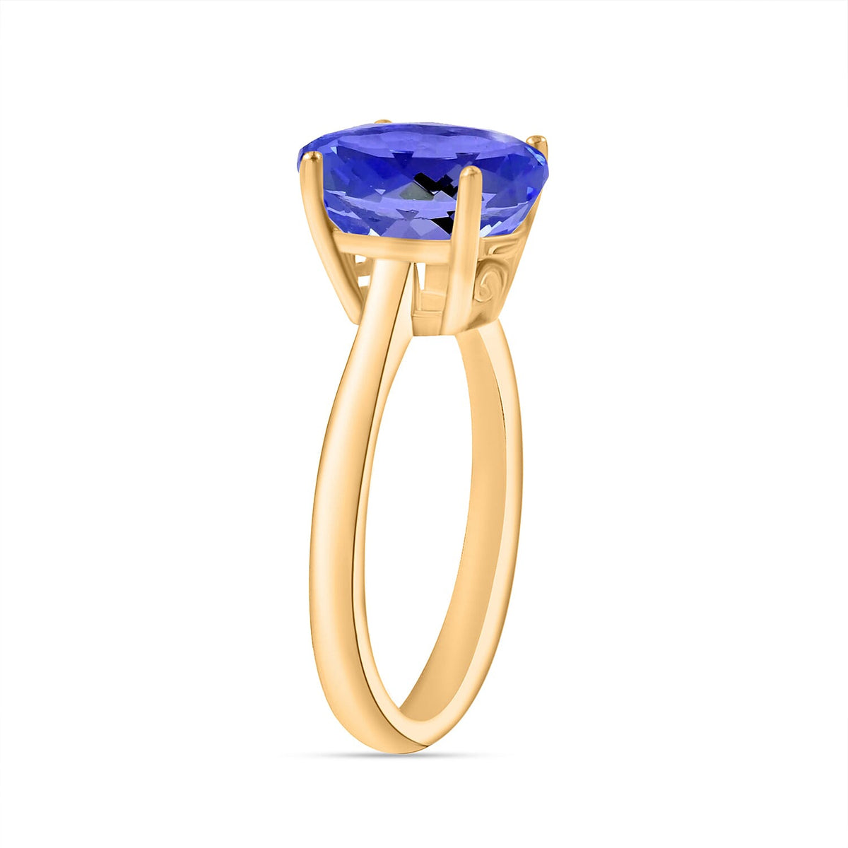 18K Yellow Gold  AAA  Tanzanite Solitaire Ring 3.00 ct,  Gold Wt. 5.5 Gms  3.000  Ct. 7716661 2