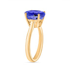 18K Yellow Gold  AAA  Tanzanite Solitaire Ring 3.00 ct,  Gold Wt. 5.5 Gms  3.000  Ct.