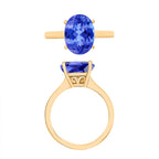 18K Yellow Gold  AAA  Tanzanite Solitaire Ring 3.00 ct,  Gold Wt. 5.5 Gms  3.000  Ct.