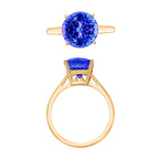 18K W Gold AAA Tanzanite Solitaire Ring 3.70 Ct, Gold Wt. 5.5 Gms