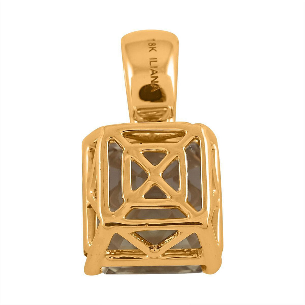18K Yellow Gold  AAA   Turkizite ,  White Diamond  SI Pendant 3.00 ct,  Gold Wt. 1.16 Gms  3.000  Ct.