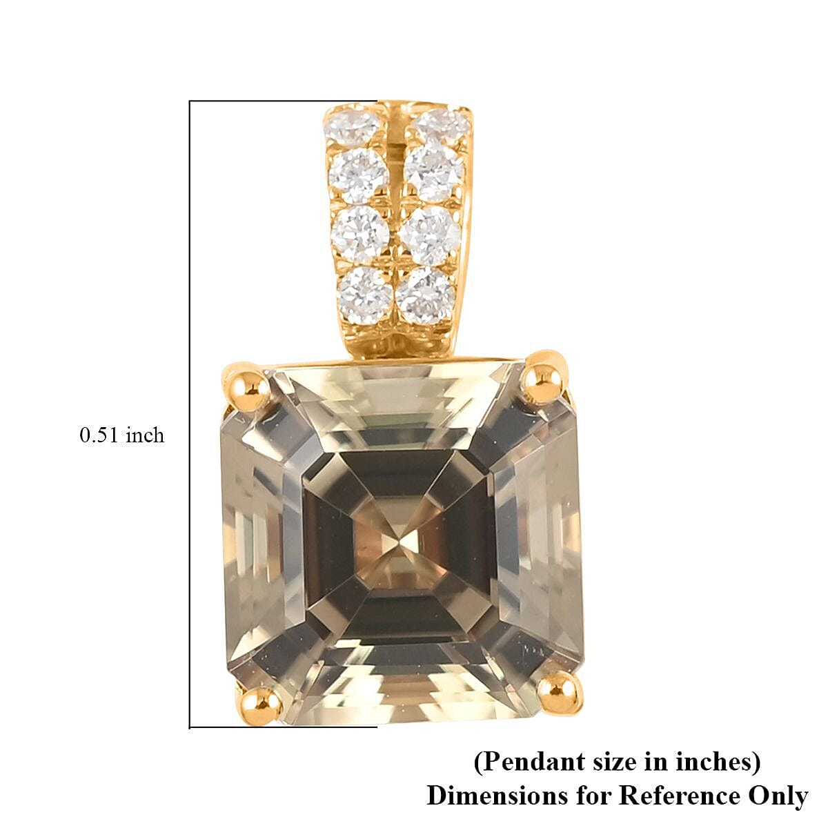 18K Yellow Gold  AAA   Turkizite ,  White Diamond  SI Pendant 3.00 ct,  Gold Wt. 1.16 Gms  3.000  Ct. 7270145 5