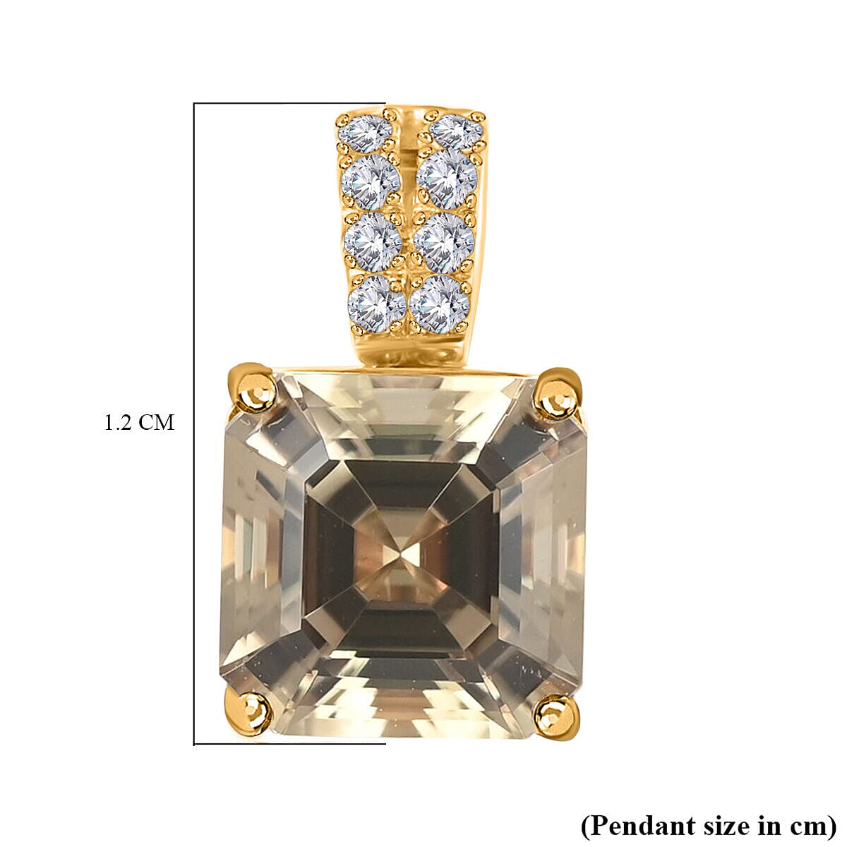 18K Yellow Gold  AAA   Turkizite ,  White Diamond  SI Pendant 3.00 ct,  Gold Wt. 1.16 Gms  3.000  Ct. 7270145 6