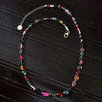 18K Yellow Gold  AAAA   Multi-Tourmaline  Necklace (Size - 18) 116.96 ct,  Gold Wt. 2.26 Gms  116.960  Ct.