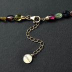 18K Yellow Gold  AAAA   Multi-Tourmaline  Necklace (Size - 18) 116.96 ct,  Gold Wt. 2.26 Gms  116.960  Ct.