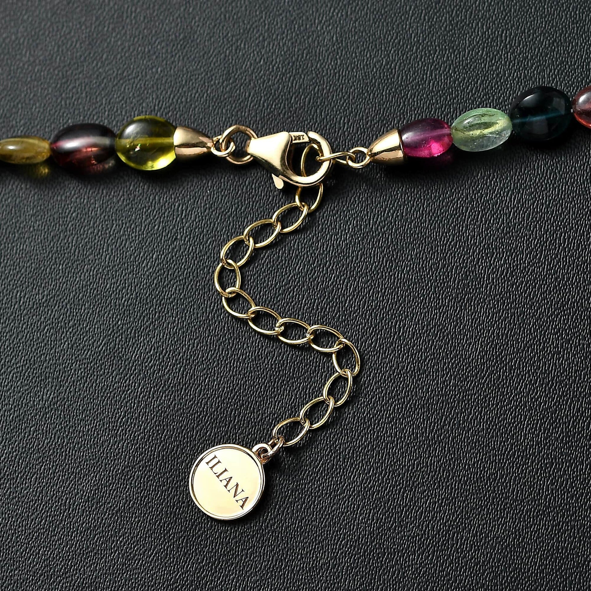 Certified &amp; Appraised 116.9 Ct. AAAA Multi-Tourmaline Necklace (Size - 18) with Lobster Clasp in 18K Yellow Gold 7669150 4
