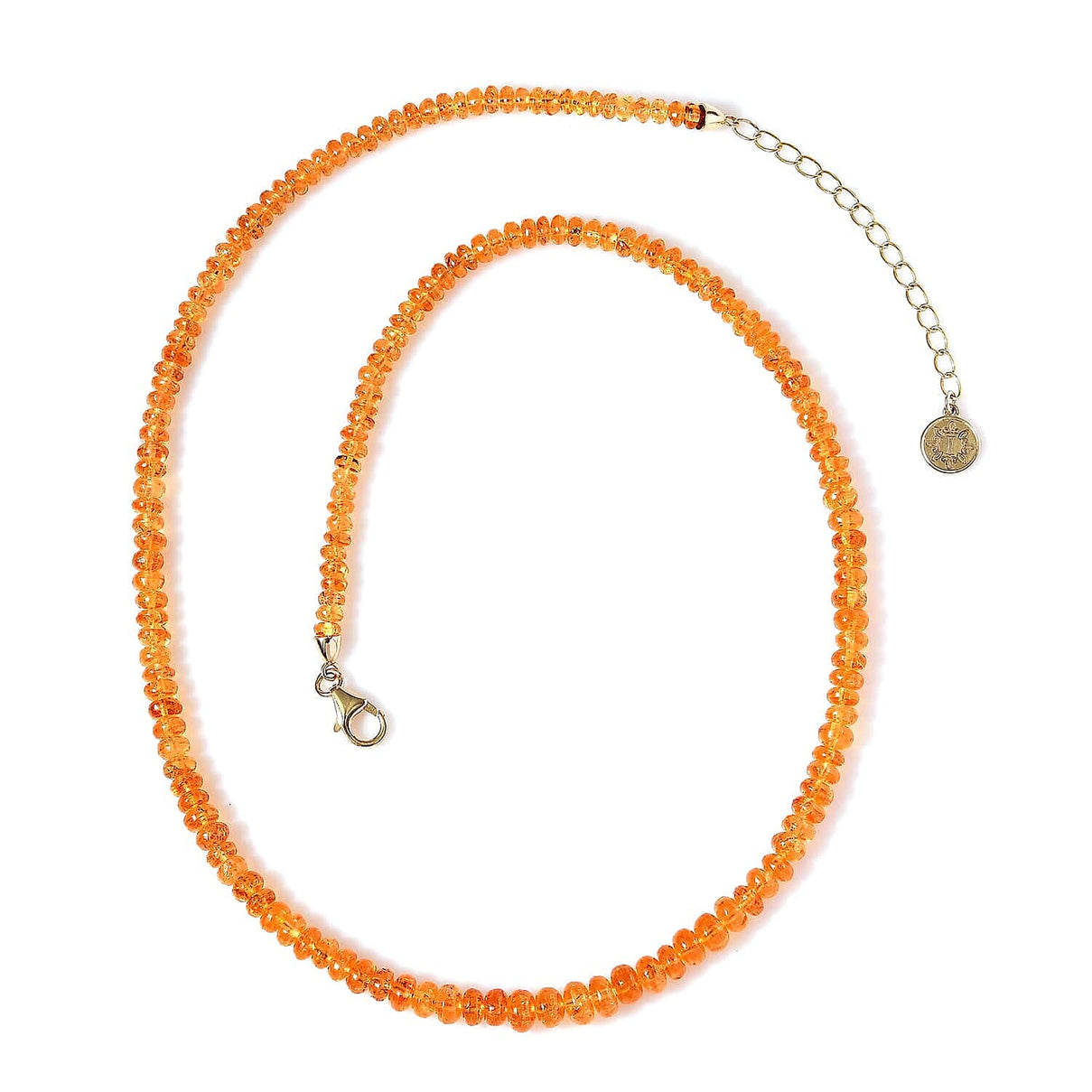 18K Yellow Gold AAAA Spessartine Garnet Necklace (Size - 18) with Lobster Clasp 97.55 Ct. 7669116 0