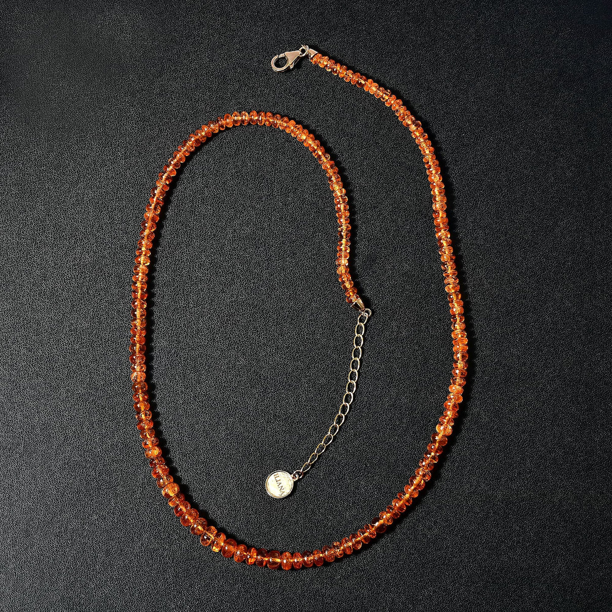 18K Yellow Gold AAAA Spessartine Garnet Necklace (Size - 18) with Lobster Clasp 97.55 Ct. 7669116 2
