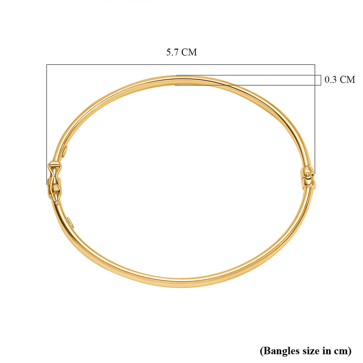 18K Yellow Gold Bangle (Size 7) 7763596 5