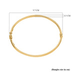 ILIANA - 18K Yellow Gold Bangle (Size 7), Gold Wt. 5.65 Gms