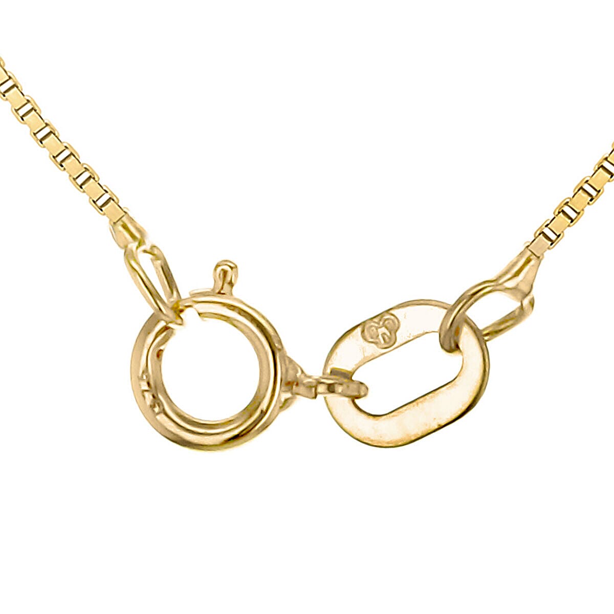 ILIANA 18K Yellow Gold 0.6mm Venetian Box Chain 16 Inch 7488826 3