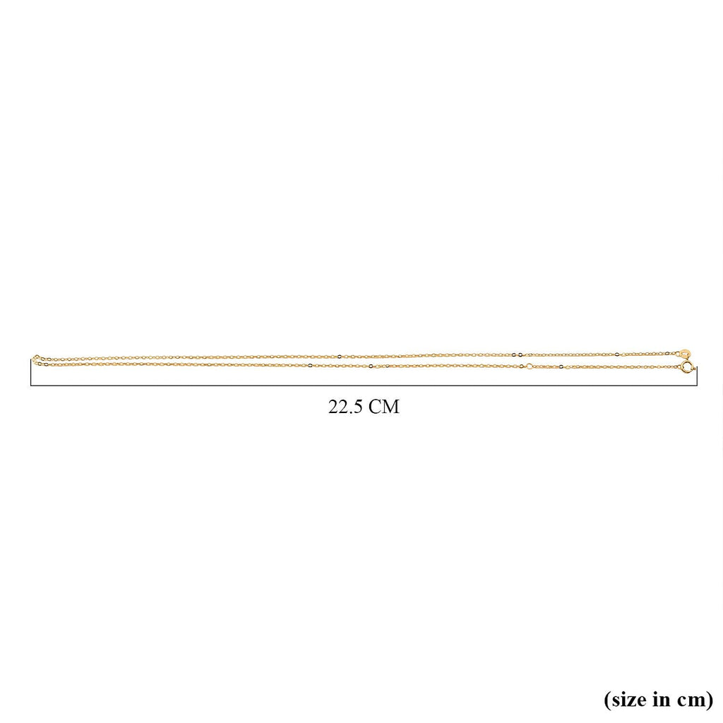 18K Yellow Gold Chain (Size - 16-18) with Spring Ring Clasp