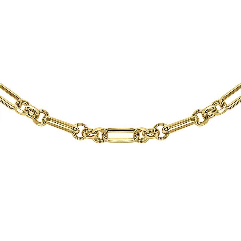 18K Yellow Gold Diamond Cut Symphony Necklace(Size - 18), Gold Wt. 6 Gms