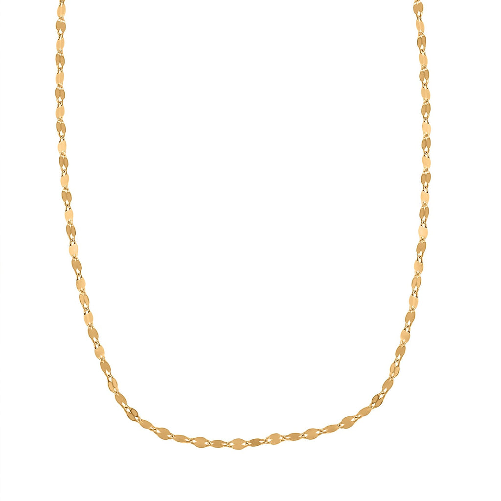 18K Yellow Gold Chain (Size - 18) With Spring Ring Clasp