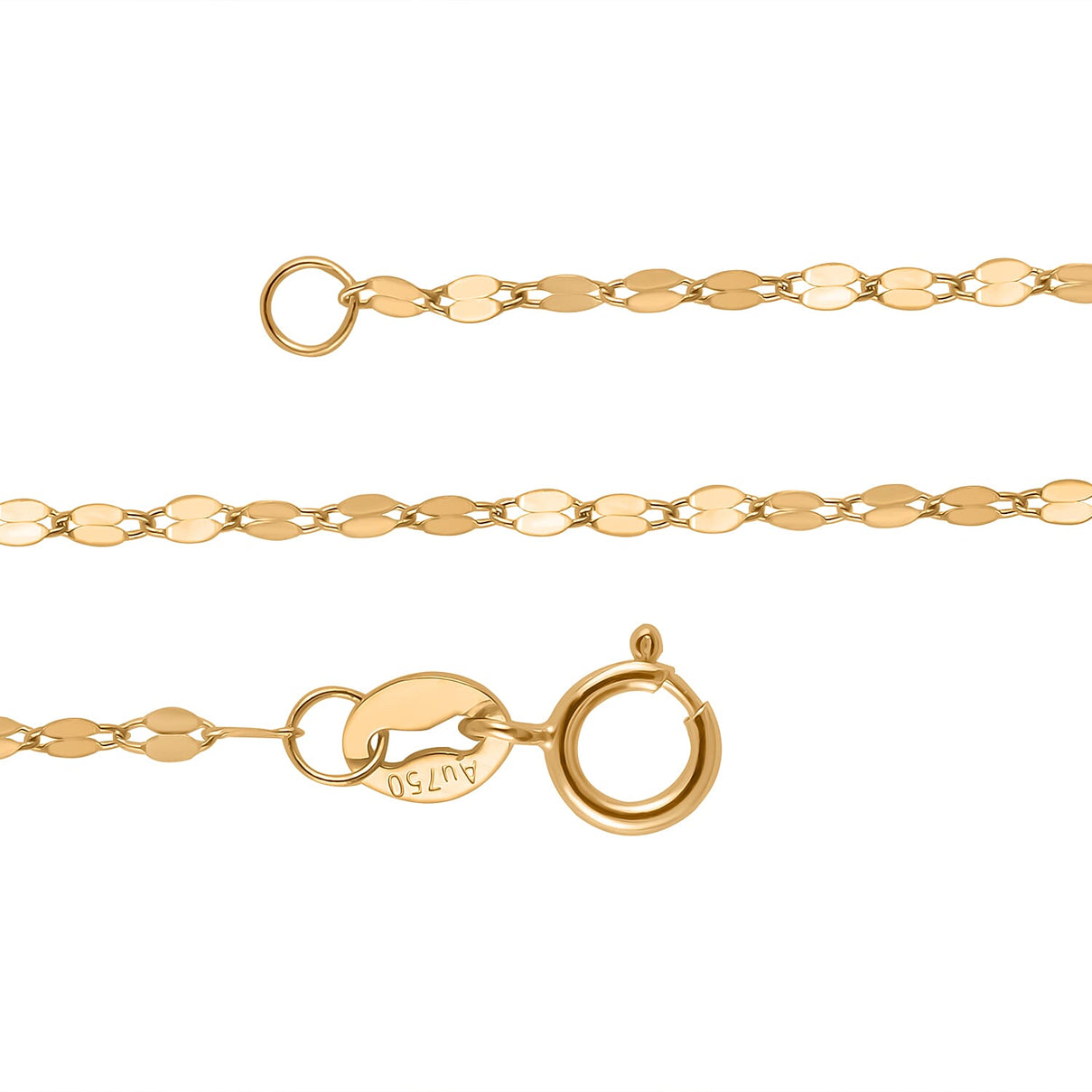18K Yellow Gold Chain (Size - 18) With Spring Ring Clasp 7998255 3