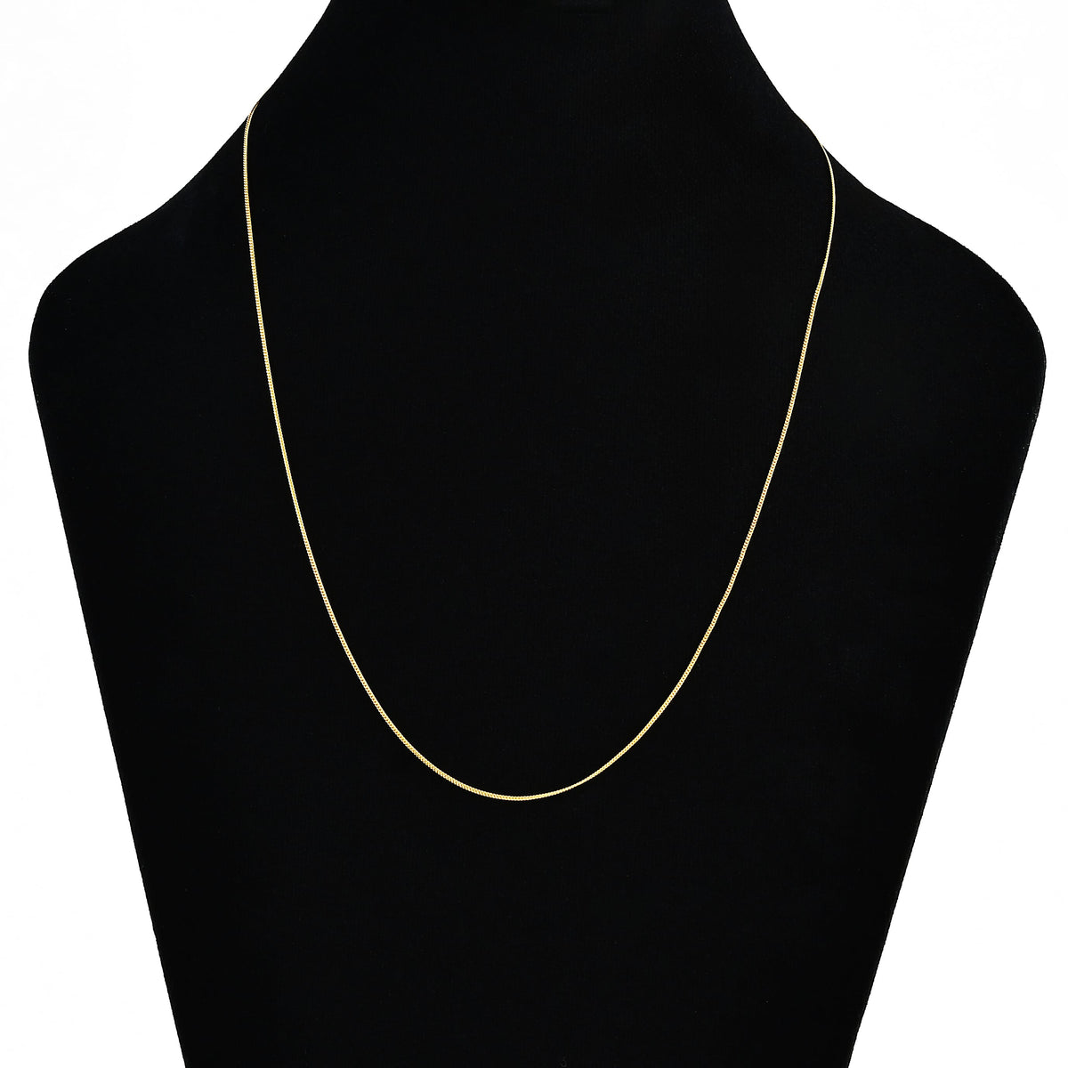 18K Yellow Gold Curb Chain Necklace with Spring Clasp 20 Inch 8084789 1