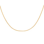 18K Yellow Gold Diamond Cut Curb Chain (Size - 18) with Spring Ring Clasp