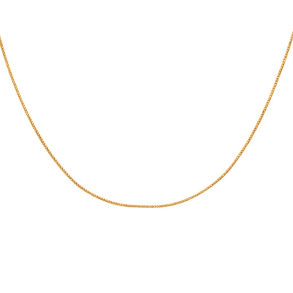 18K Yellow Gold Diamond Cut Curb Chain (Size - 18) with Spring Ring Clasp 8055288 0