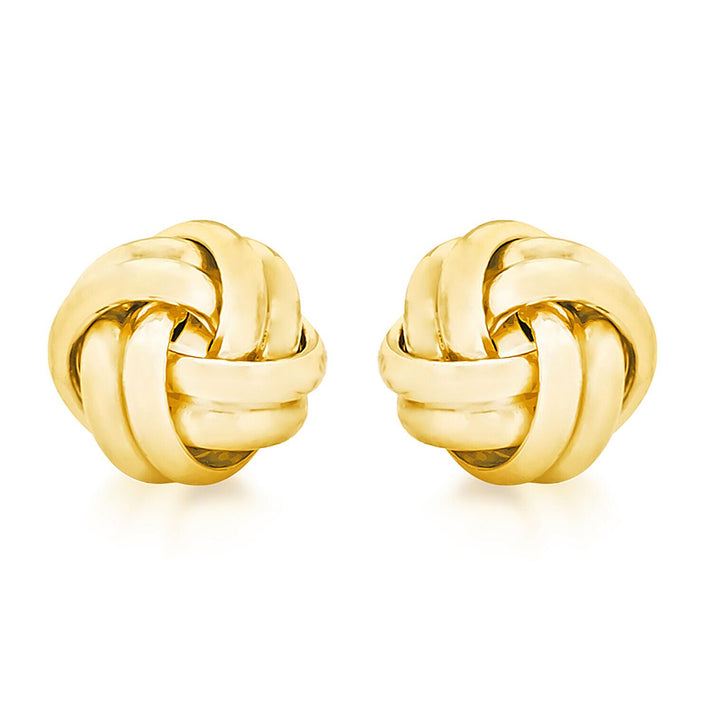 ILIANA 18K Yellow Gold 8.5mm Double Knot Stud Earrings 7344286 1