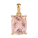 18K Yellow Gold   Morganite  Solitaire Pendant 4.95 ct,  Gold Wt. 2 Gms  4.950  Ct.