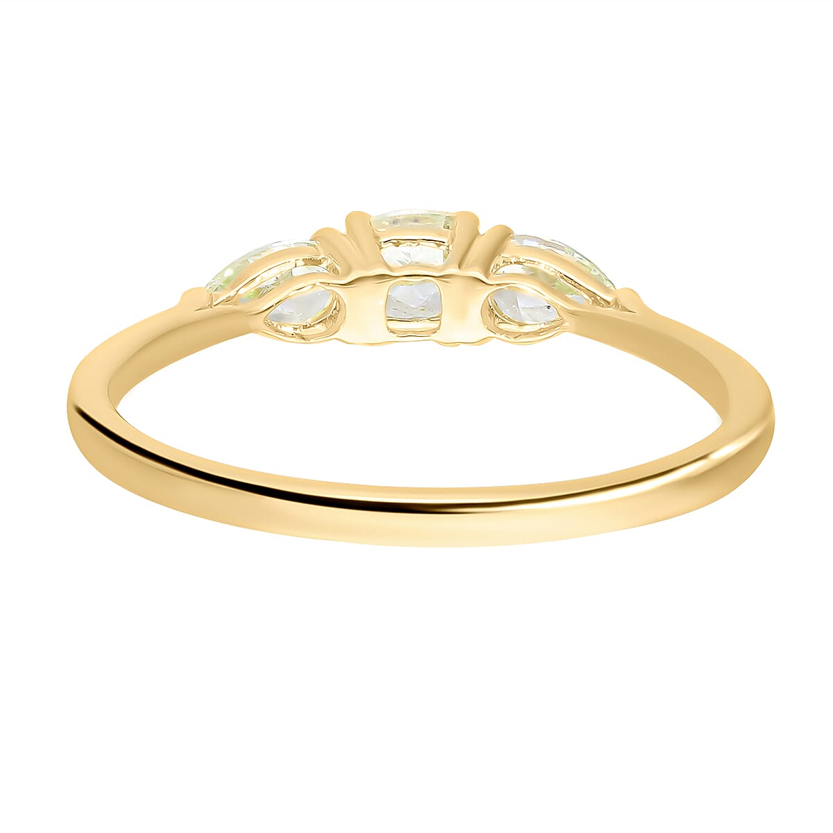 18K Yellow Gold SGL certified Natural Yellow Diamond (SI) Trilogy Ring 1.00 Ct. 7232130 9