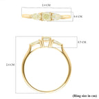 18K Yellow Gold SGL certified Natural Yellow Diamond (SI) Trilogy Ring 1.00 Ct.