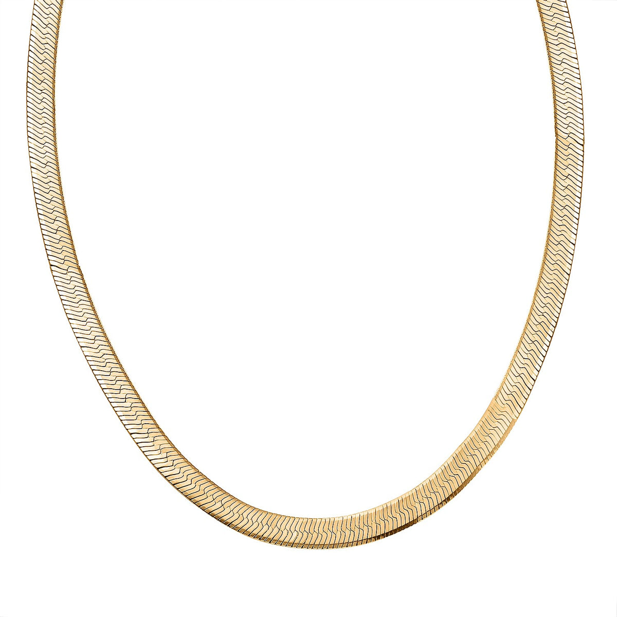 18K Yellow Gold Plain Herringbone Necklace (Size - 18), Gold Wt. 6.1 Gms 7722374 0