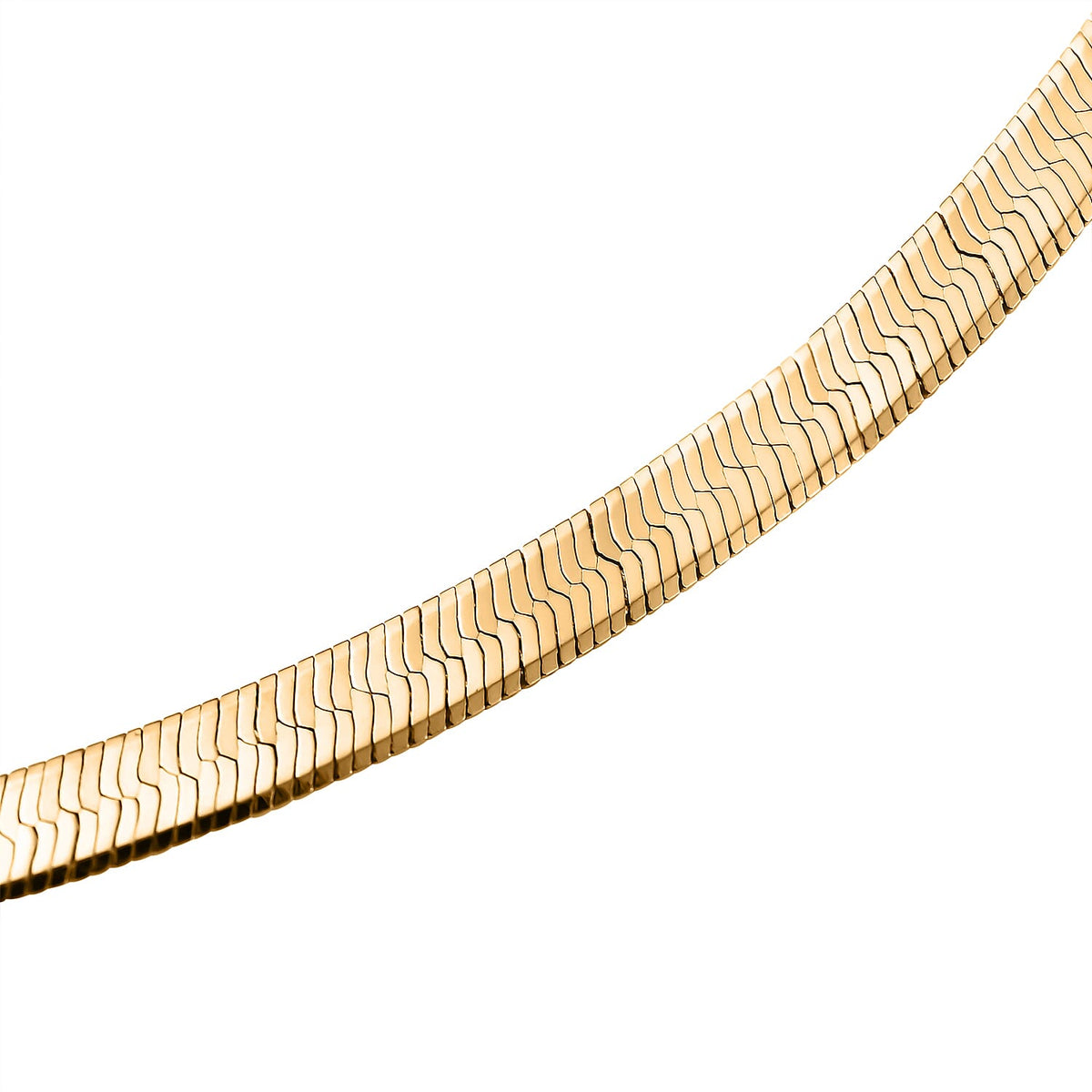 18K Yellow Gold Plain Herringbone Necklace (Size - 18), Gold Wt. 6.1 Gms 7722374 2